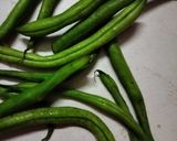 A picture of step 1 of Bottle gourd string beans sabji.