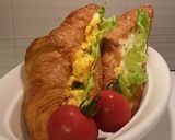 A picture of step 5 of Absolutely Delicious! Croissant Sandwich.