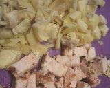 A picture of step 6 of Spinach & Artichoke dip pasta with grilled chicken.
