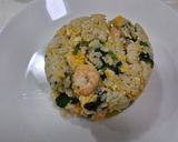 麻油菠菜蝦仁蛋炒飯的食譜步驟7照片
