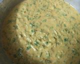 A picture of step 1 of Fenugreek leaves panki.