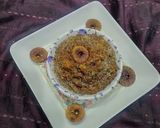 A picture of step 8 of Fig walnut halwa.
