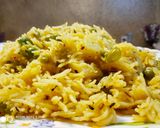A picture of step 4 of Aloo Matar pulao.