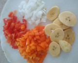 Foto del paso 1 de la receta: Pollo en crema de plátano y pimientos