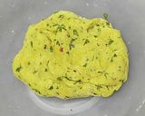 A picture of step 3 of Masala Poori from left over sooji upama.