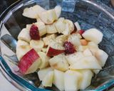 A picture of step 2 of Apple juicy fruit Chaat.