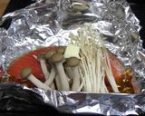 A picture of step 3 of Easy Foil-Baked Salmon with Butter and Soy Sauce.
