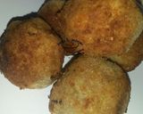A picture of step 2 of Yam balls.