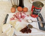 A picture of step 1 of My Lovely One Pan,Tasty Bacon, Eggs & Tomato Baked Breakfast.😁.