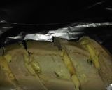 A picture of step 4 of Mandys cheesy garlic bread.