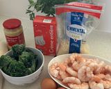 Foto del paso 1 de la receta: Crostata de espinacas y gambas con base de mostaza