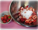 A picture of step 1 of Fluffy Strawberry Mousse with Strawberry Texture.