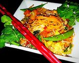 A picture of step 8 of Mike's Spicy Garlic Sesame Rice Noodles.