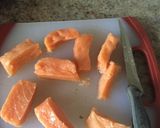 A picture of step 3 of Crispy Salmon Nuggets.