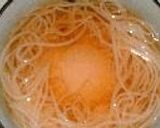 A picture of step 3 of Somen Noodles with an Poached Egg.