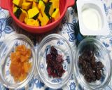 A picture of step 1 of Kabocha Squash Salad with Dried Fruit and Nuts.