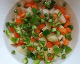 A picture of step 1 of Mix Vegetable Rice.