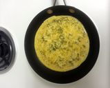 A picture of step 3 of Swiss Cheese and Dill Omelet.