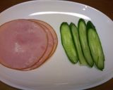 A picture of step 1 of Kissaten Style Ham and Cucumber Toasted Sandwich.
