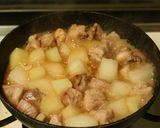 A picture of step 5 of Braised Diced Pork and Daikon Radish with Chinese 5-Spice.