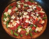 A picture of step 8 of Pan Poha Pizza.