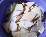 Foto langkah ke 2 dari resep Keripik Sukun Bawang Putih.
