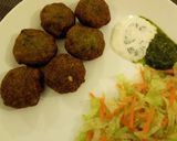 A picture of step 5 of Spinach & green grams bhajia#endofyearchallenge.