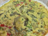 Quiche de alcachofas y espárragos