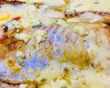 Foto del paso 4 de la receta: FILETES DE BRÓTOLA CON CREMA/NARANJA/ROQUEFORT Y PAPAS A LA MOSTAZA 👏😋😋👏😋😋🤩