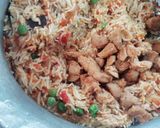 A picture of step 3 of Carrot and soya chunks pulao.