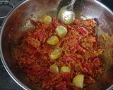 A picture of step 2 of Red mirchi achar.