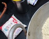 A picture of step 1 of Mohanthal (Traditional Indian Fudge).