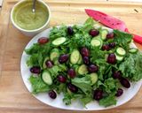 A picture of step 4 of Avocado, Cucumber & Grape Salad.