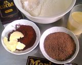 A picture of step 1 of Chocolate Rolls.