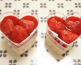 A picture of step 11 of Diet-Friendly Easy Strawberry & Tofu Pudding for Doll's Festival.