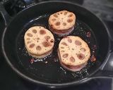 A picture of step 11 of Lotus Root Millfeuille with Garlic and Anchovy.