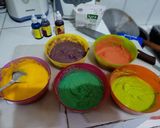 Foto langkah ke 4 dari resep Sweet potato flan rainbow.