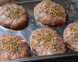 A picture of step 2 of For Your Lunchbox Sesame Shichimi Pork Patties.