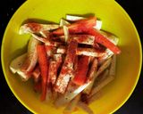 A picture of step 2 of Oven grilled parsnips.
