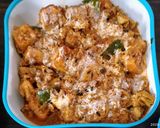 A picture of step 7 of Kathi Kabab without onion garlic.