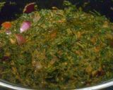 A picture of step 4 of Paalak Paneer.