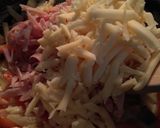 Foto del paso 5 de la receta: Tarta de cebolla, morrón y champiñones
