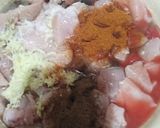 A picture of step 1 of Chicken shashlik restaurant style.