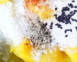 A picture of step 2 of 3 spice Mango muraba.