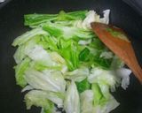 A picture of step 2 of Sweetly Steamed Cabbage and Aburaage with Basil.
