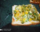 A picture of step 2 of Peas sandwich.