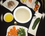 A picture of step 1 of Dambun shinkafa.