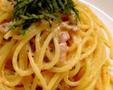 A picture of step 6 of Mentaiko Spaghetti with Delicious Shiso Leaves.