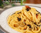 A picture of step 5 of Japanese Style Pasta with Tuna and Green Onions.