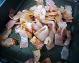 A picture of step 3 of Easy with Yakiniku Sauce: Mizuna and Bacon Salad.